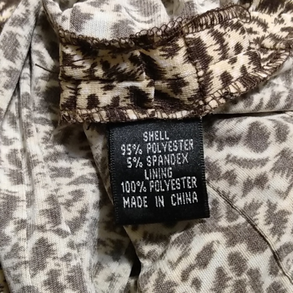 Cheetah print shirred fitted dress - Picture 11 of 11